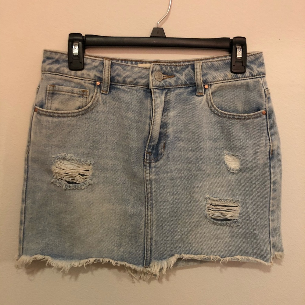 pacsun denim mini skirt